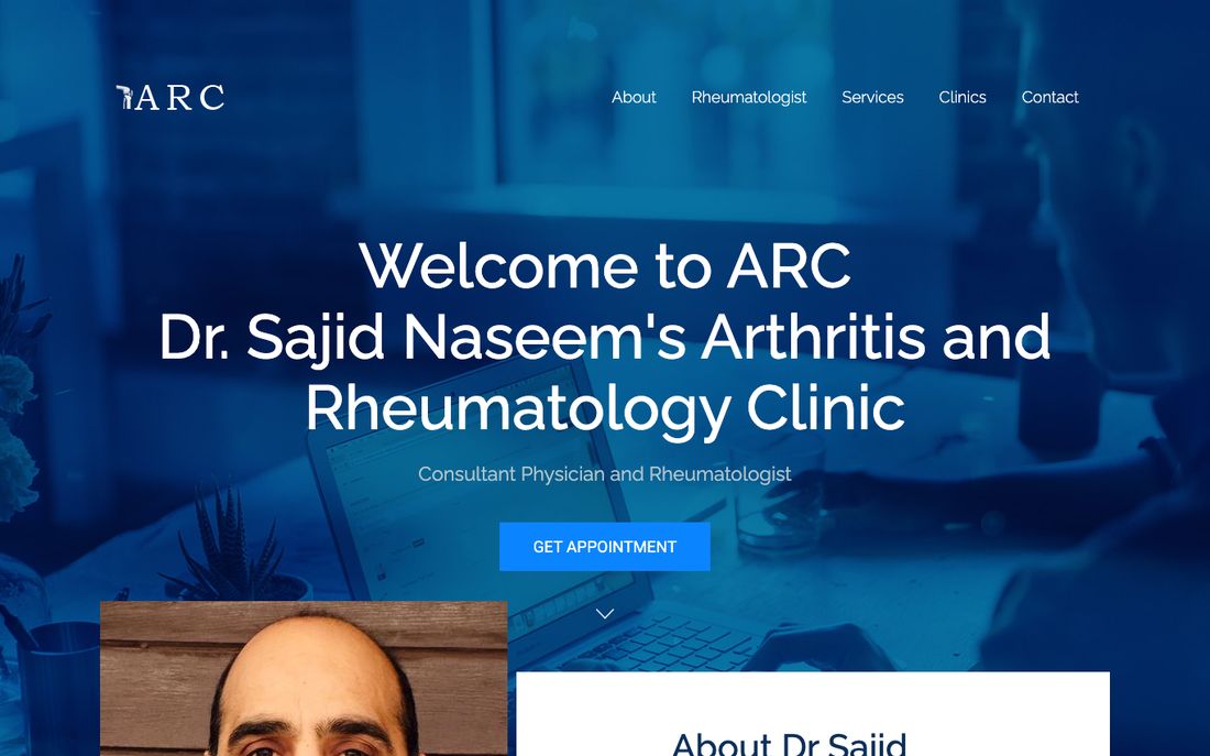 Screenshot of the Dr Sajid Naseem website