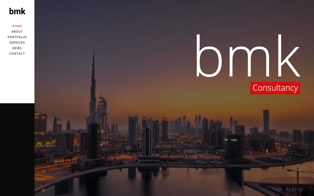 Screenshot of the BMK Consultancy website