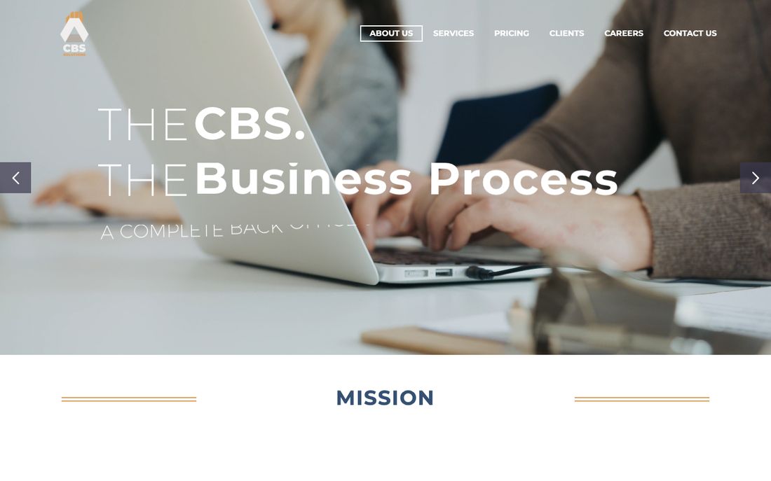 Screenshot of the CBS website